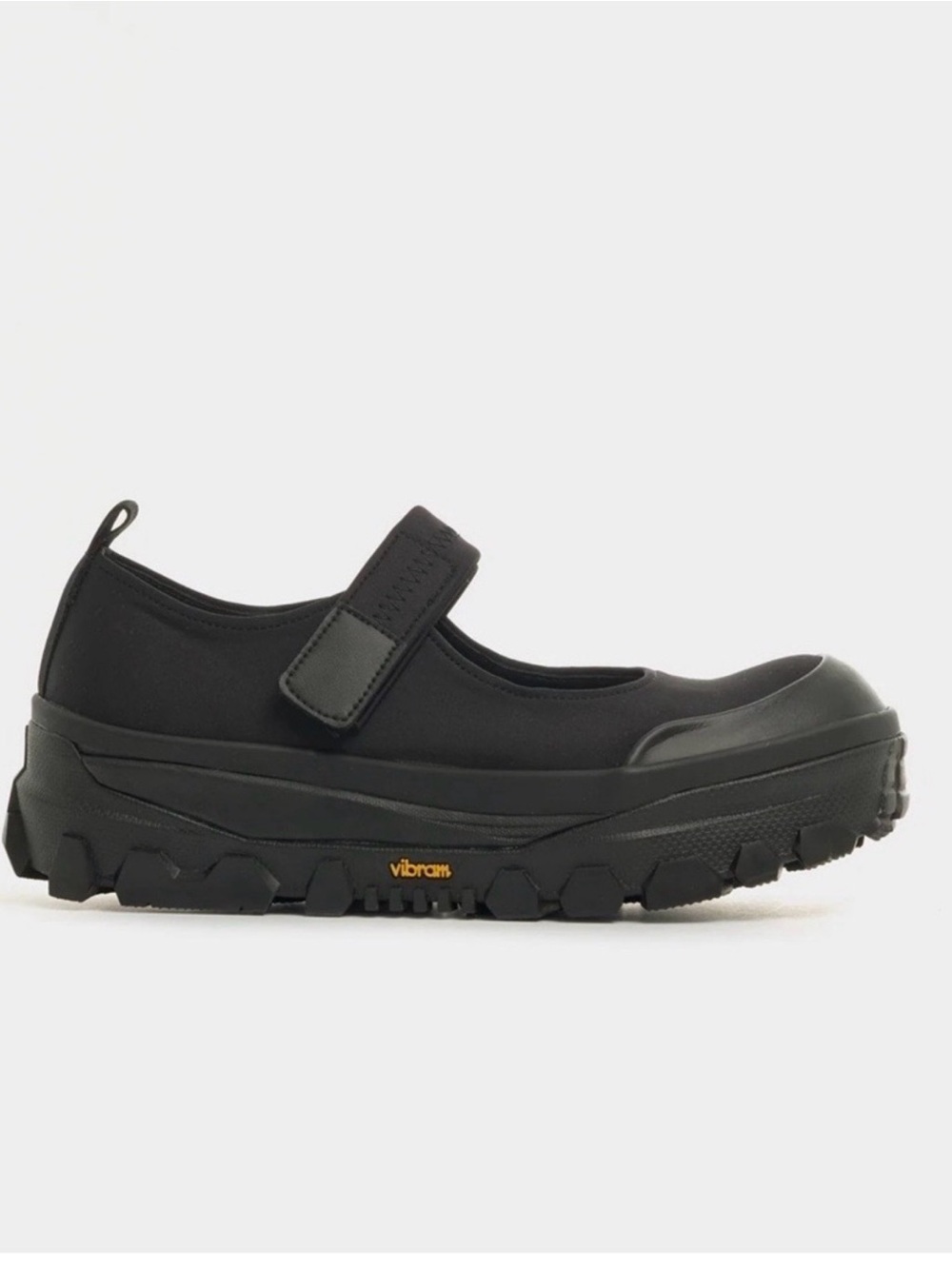AMOMENTO Black Vibram Mary Jane Loafers. - Picture 3 of 16